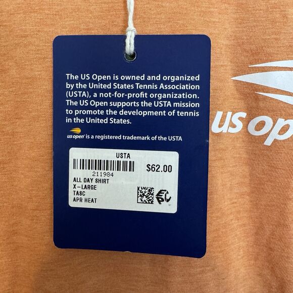S Tasc Performance Shirt Womens‎ XL Orange Short Sleeve Moisture Wicking US Open - Picture 4 of 9